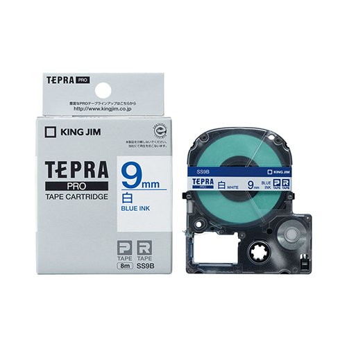 キングジム　ＳＳ９Ｂ　ＰＲＯテープカートリッジ・白ラベル