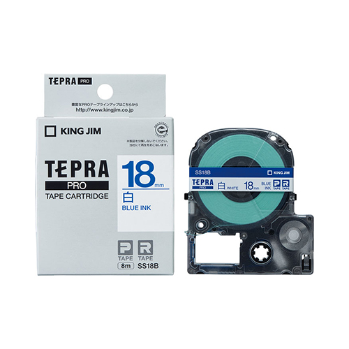 キングジム　ＳＳ１８Ｂ　ＰＲＯテープカートリッジ・白ラベル