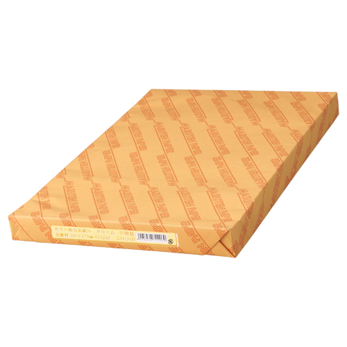 ゴークラ　ＣＩＨ－ミノ－０１　カラー板目表紙Ｎ美濃判クリーム５０枚