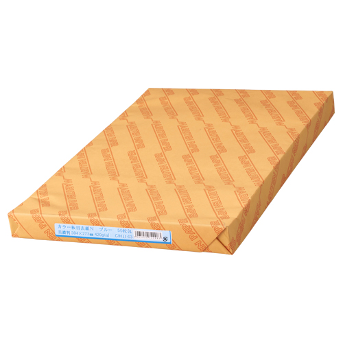 ゴークラ　ＣＩＨ－ミノ－０３　カラー板目表紙Ｎ美濃判ブルー５０枚