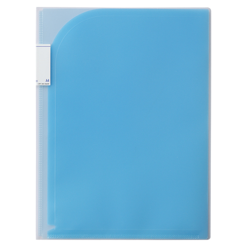 リヒトラブ　Ｆ－３４１１－８　４ポケットホルダー　Ａ４　青