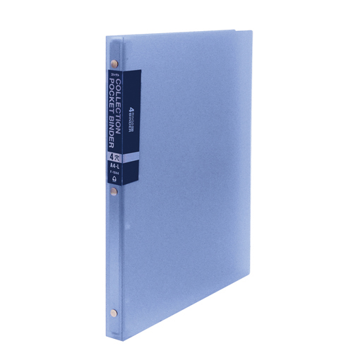 コレクト　Ｆ－１０４４－ＣＢＬ　コレクションポケットバインダー４穴　薄型