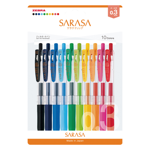 ゼブラ　ＪＪＨ１５－１０Ｃ－Ｎ　サラサクリップ０．３　１０色セット　Ｎ