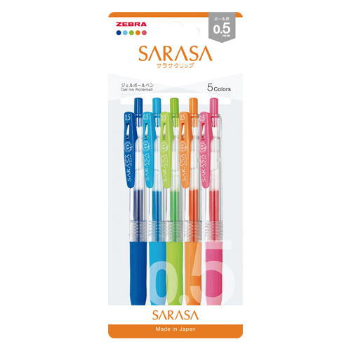 ゼブラ　ＪＪ１５－５Ｃ－Ｎ　サラサクリップ０．５　　５色セット　Ｎ