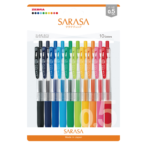 ゼブラ　ＪＪ１５－１０Ｃ－Ｎ　サラサクリップ０．５　１０色セット　Ｎ