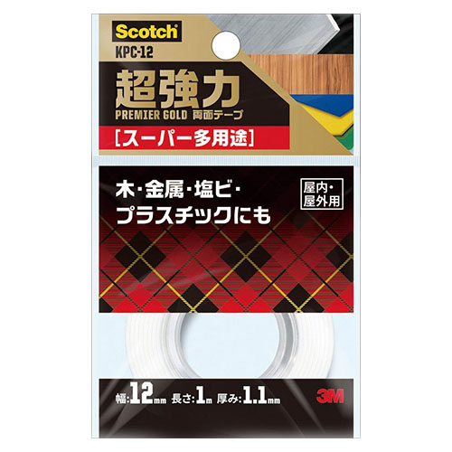 スリーエム　ＫＰＣ－１２　超強力両面テーププレミアゴールド１２ｘ１