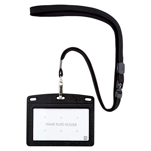 オープン　Ｎ－１２３Ｐ－ＢＫ　吊り下げ名札レザー調　黒