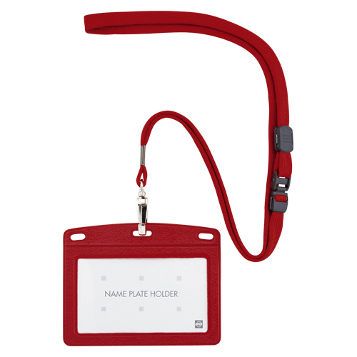 オープン　Ｎ－１２３Ｐ－ＲＤ　吊り下げ名札レザー調　赤