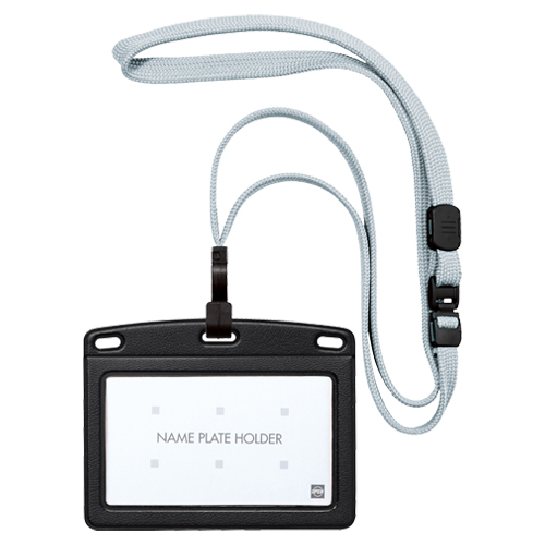 オープン　ＮＬ－２４Ｐ－１　吊り下げ名札フック式　レザー調名刺１枚