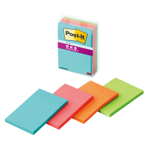 スリーエム　６５６ＳＳ－ＭＣ－１Ｎ　ポストイット強粘着ノート　マルチカラー