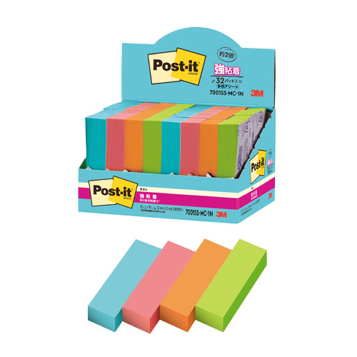 スリーエム　７００１ＳＳ－ＭＣ－１Ｎ　ポストイット強粘着見出し　マルチカラー