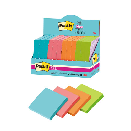 スリーエム　６５４１ＳＳ－ＭＣ－１Ｎ　ポストイット強粘着ノート　マルチカラー