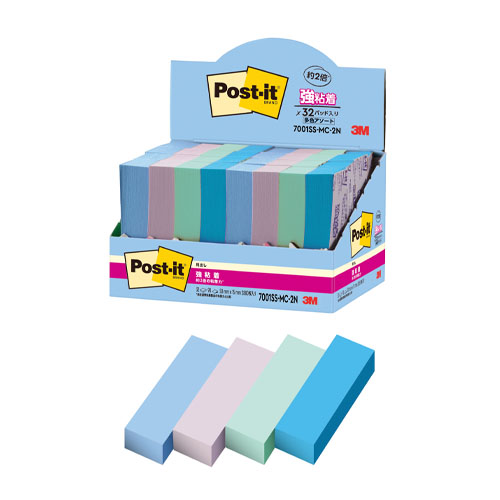 スリーエム　７００１ＳＳ－ＭＣ－２Ｎ　ポストイット強粘着見出し　マルチカラー