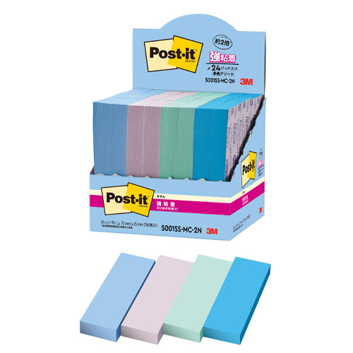スリーエム　５００１ＳＳ－ＭＣ－２Ｎ　ポストイット強粘着ふせん　マルチカラー