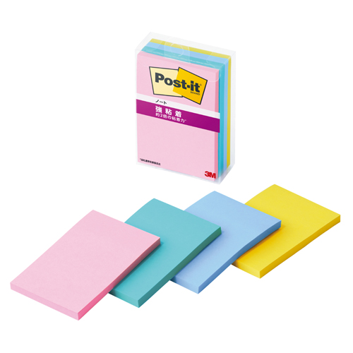 スリーエム　６５６ＳＳ－ＭＣ－３Ｎ　ポストイット強粘着ノート　マルチカラー