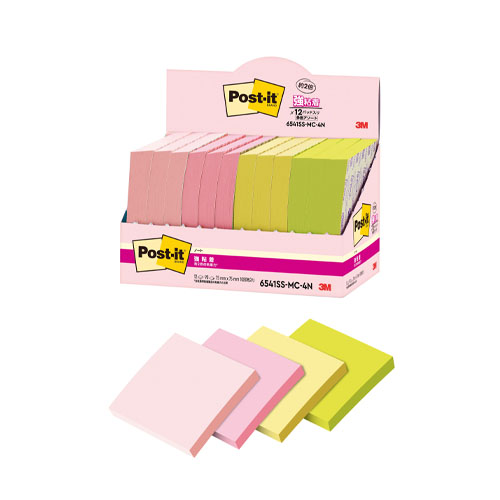 スリーエム　６５４１ＳＳ－ＭＣ－４Ｎ　ポストイット強粘着ノート　マルチカラー