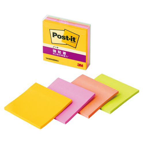 スリーエム　６５４ＳＳ－ＭＣ－６　ポストイット強粘着ノート　マルチカラー