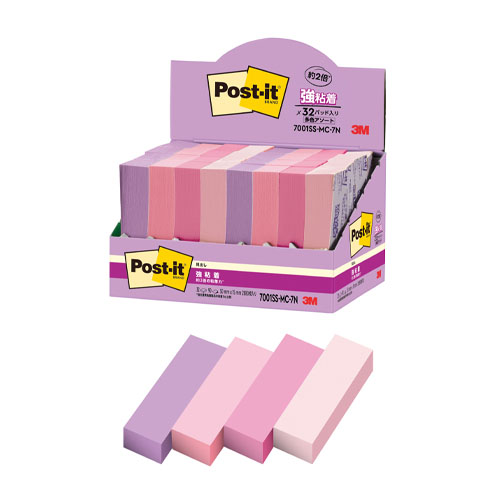 スリーエム　７００１ＳＳ－ＭＣ－７Ｎ　ポストイット強粘着見出し　マルチカラー