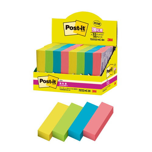 スリーエム　７００１ＳＳ－ＭＣ－８Ｎ　ポストイット強粘着見出し　マルチカラー