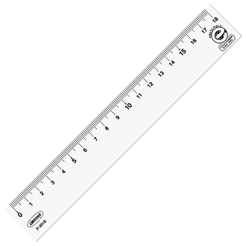 共栄プラスチック　Ｐ－２０１８　Ｒ－ＰＥＴ直線定規１８センチ