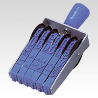 シヤチハタ　ＣＦ－６０Ｍ　欧文６連　初号　明朝体