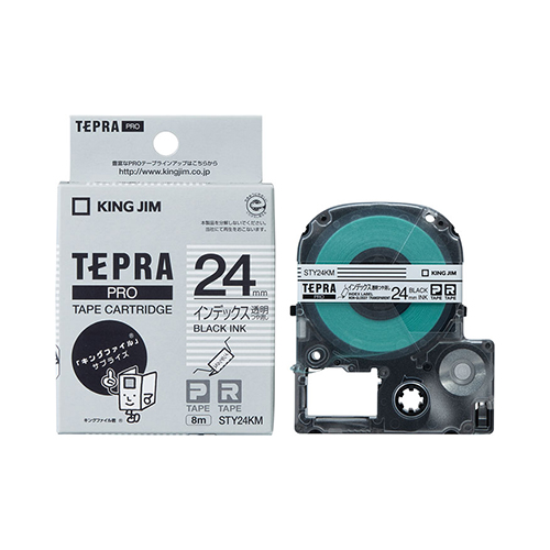 キングジム　ＳＴＹ２４ＫＭ　ＰＲＯテ－プ　インデックス用透明ラベル