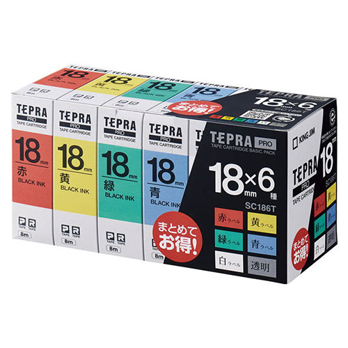 キングジム　ＳＣ１８６Ｔ　ＰＲＯテ－プ・ベ－シックパック１８ミリ幅