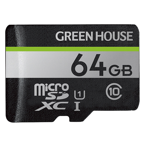 グリーンハウス　ＧＨ－ＳＤＭ－ＵＡ６４Ｇ　ｍｉｃｒｏＳＤＸＣカードＵＨＳ－Ｉ６４Ｇ