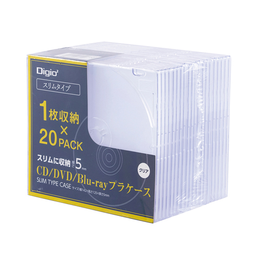 ナカバヤシ　ＣＤ－０９３－２０　ＣＤ／ＤＶＤプラケーススリムタイプ２０Ｐ