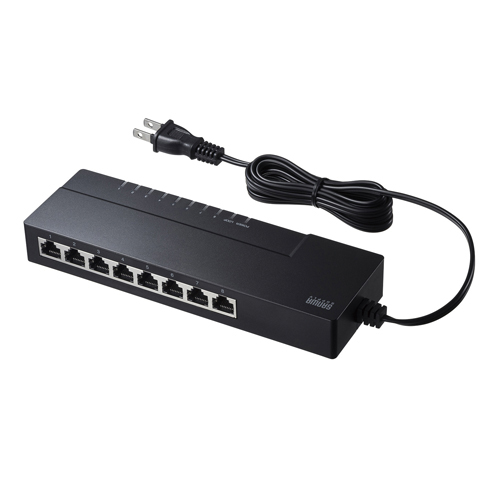 サンワサプライ　ＬＡＮ－ＧＩＧＡＴ８０３ＢＫ　ギガビット対応タップ型スイッチングハブ