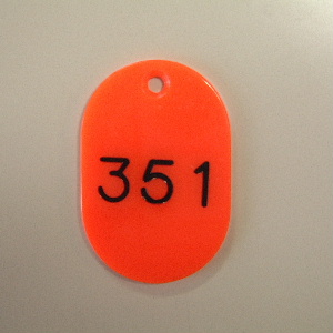 クラウン　ＣＲ－ＢＧ４８－Ｒ　番号札　欠番〔大〕　赤