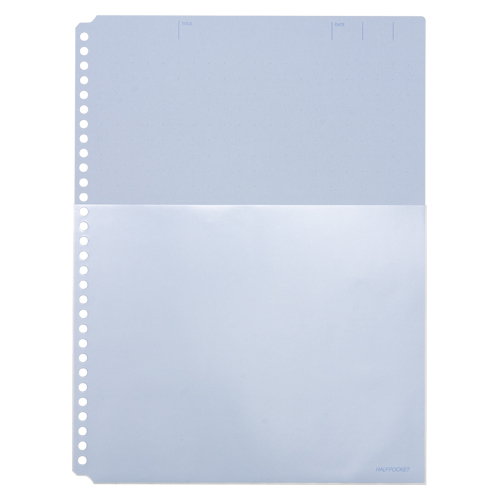 キングジム　１０８ＨＰ－Ｂ　ハーフポケット厚口　青