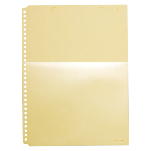 キングジム　１０８ＨＰ－Ｙ　ハーフポケット厚口　黄