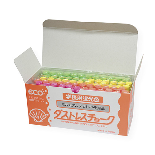 日本理化学　ＤＣＫ－７２－４Ｃ　ダストレス　学校用蛍光色　４色込７２本入