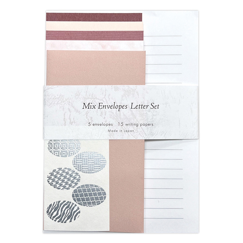 菅公工業　テ１３１　ＭＩＸエンベロープレターセットピンク