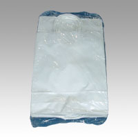 シモジマ　３２７６０１０　手提袋　丸紐　片艶白無地　縦３４０