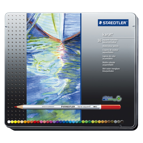 ステッドラー　１２５　Ｍ３６　カラトアクェレル水彩色鉛筆３６色