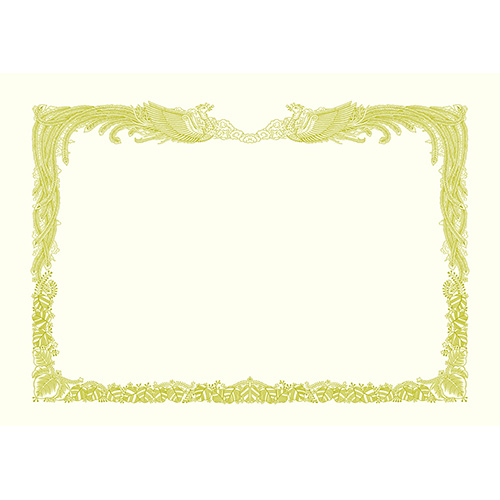 ササガワ　１０－３１６０　金箔賞状用紙　Ａ４判　縦書用　白１００Ｐ