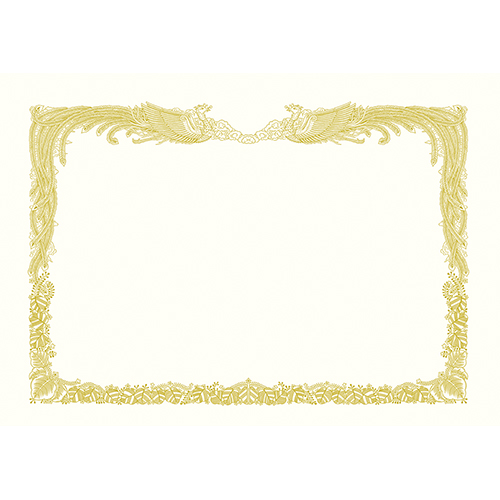 ササガワ　１０－３１７０　金箔賞状用紙　Ｂ４判　縦書用　白１００Ｐ