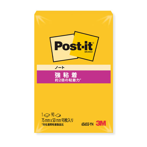 スリーエム　６５６ＳＳ－ＹＮ　ポスト・イット　強粘着ノート