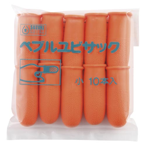 鈴木ラテックス　５－Ｃ　ペブル指サック　１０個入　（小）