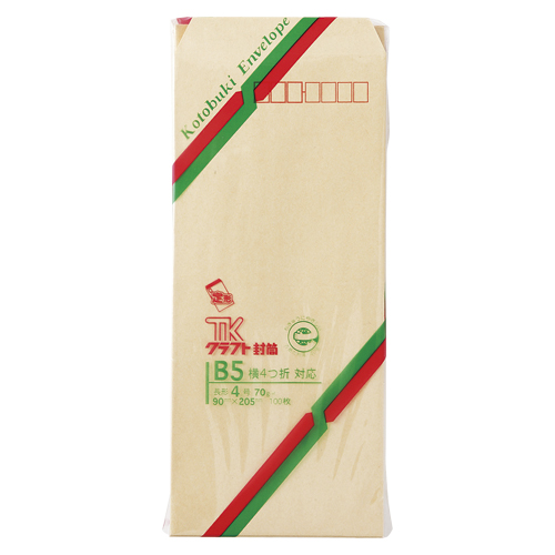 寿堂　０２４１６　クラフト封筒１００枚入　長４　ＪＩＭ７０