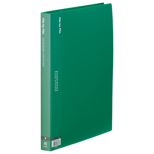 ビュートン　ＢＣＢ－Ａ４－４０ＧＮ　クリヤーブックＡ４判縦型（４０ポケット）