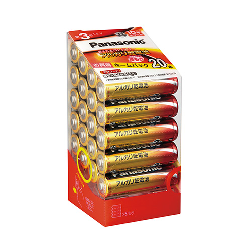 パナソニック　ＬＲ６ＸＪ／２０ＳＨ　アルカリ電池　単３　２０個ホームパック