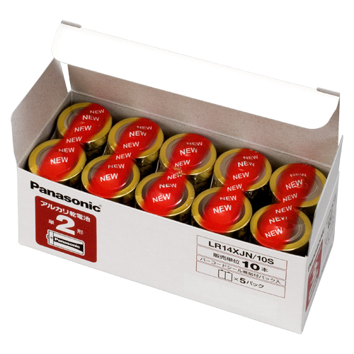 パナソニック　ＬＲ１４ＸＪＮ／１０Ｓ　アルカリ電池　単２　１０個　オフィス