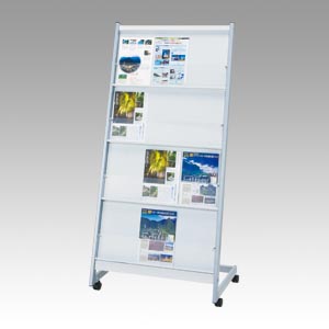 エヌケイ　ＫＰＡ－Ａ４１２　パンフレットスタンド　アクリル４段タイプ