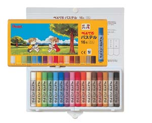 ぺんてる　ＧＨＳＲ－１６　ぺんてるパステル　１６色