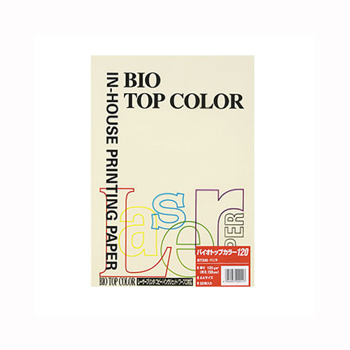 伊東屋　ＢＴ３３０　バニラ　バイオトップカラーＡ４　１２０ｇ　５０枚