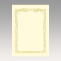 ササガワ　１０－１０６８　ＯＡ賞状用紙　クリーム　Ａ４判横