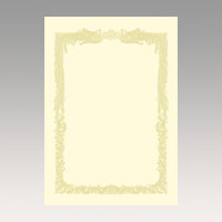 ササガワ　１０－１０７８　ＯＡ賞状用紙　クリーム　Ｂ４判横